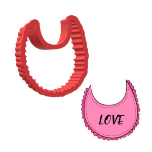 Baby Bib 3D Cookie Cutter - STL File Digital Download