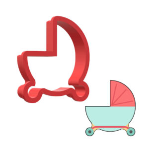 Baby Carriage 3D Cookie Cutter - STL File Digital Download
