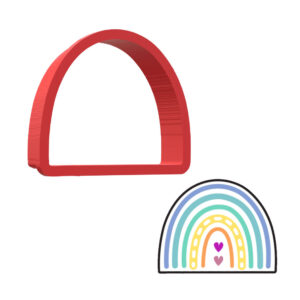 Boho Rainbow 3D Cookie Cutter - STL File Digital Download