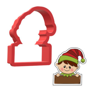 Boy Elf Plaque 3D Cookie Cutter - STL File Digital Download