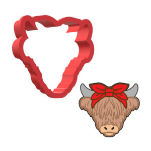 Bull Head with Ribbon 3D Cookie Cutter - STL File Digital Download