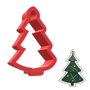 Christmas Tree Style-1 3D Cookie Cutter - STL File Digital Download