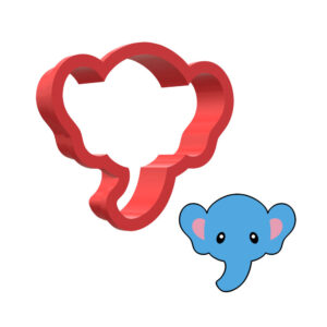 Elephant Face 3D Cookie Cutter - STL File Digital Download