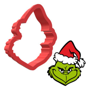 The Grinch Face 3D Cookie Cutter - STL File Digital Download