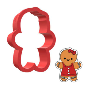 Gingerbread Girl 3D Cookie Cutter - STL File Digital Download