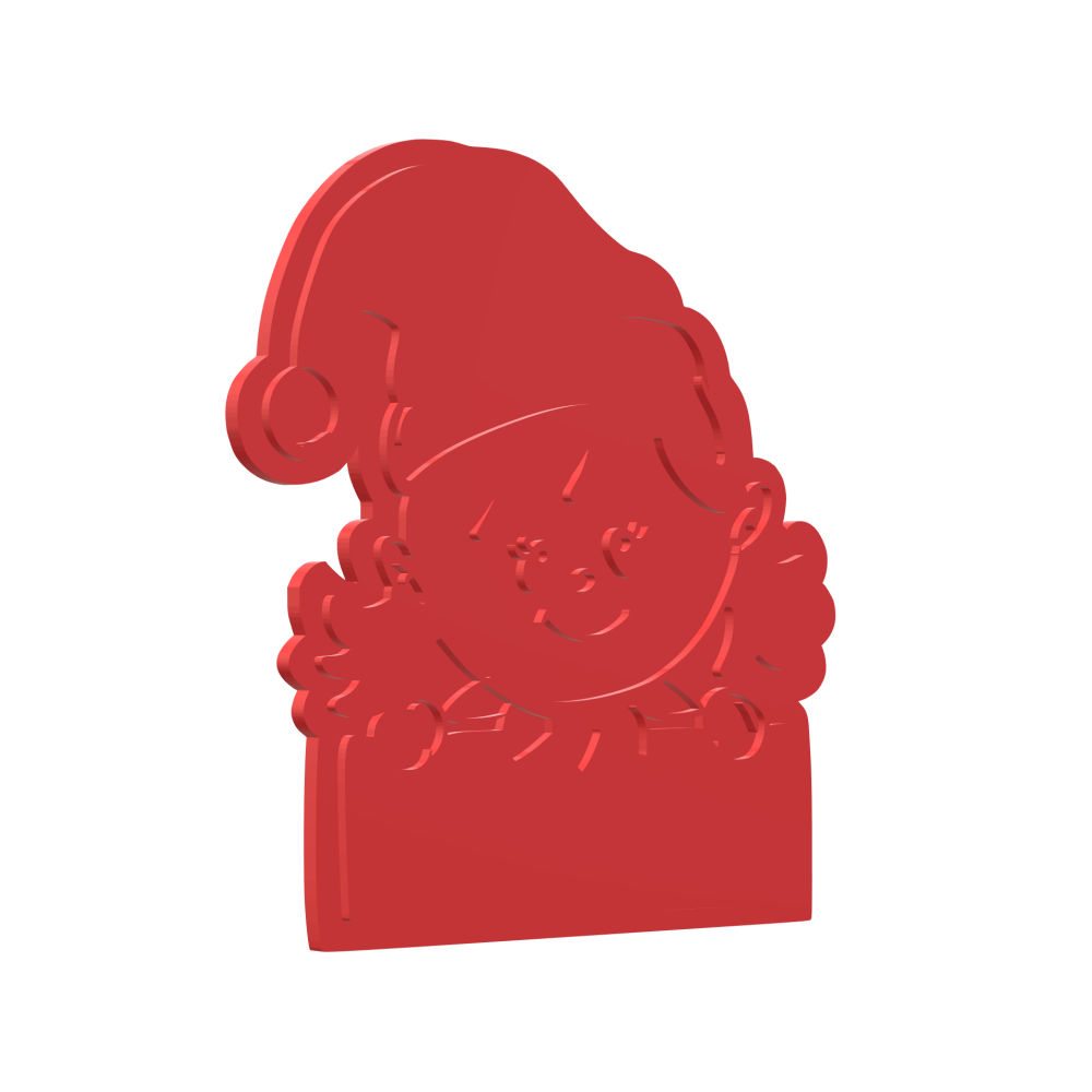 girl-elf-plaque-3d-cookie-cutter-stamp-CH1010