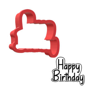 Happy Birthday Plaque Style-2 3D Cookie Cutter - STL File Digital Download