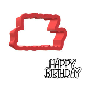 Happy Birthday Plaque Style-3 3D Cookie Cutter - STL File Digital Download