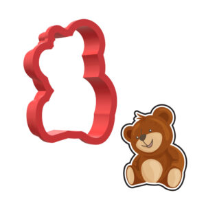 Teddy Bear Sitting 3D Cookie Cutter - STL File Digital Download