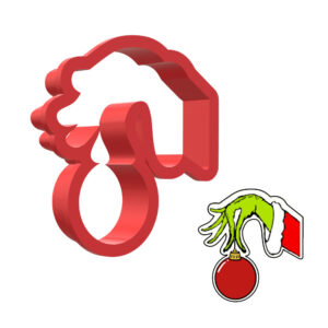 The Grinch Hand With Ornament 3D Cookie Cutter