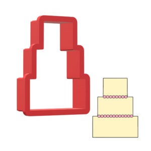 Three Tier Cake 3D Cookie Cutter - STL File Digital Download