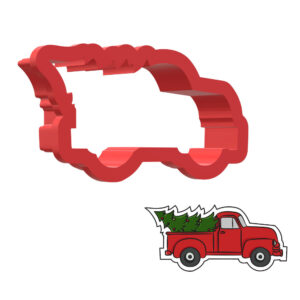 Truck With Tree 3D Cookie Cutter - STL File Digital Download
