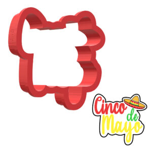 Cinco De Mayo Plaque 3D Cookie Cutter - STL File Digital Download