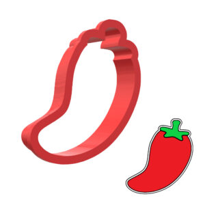 Red Pepper 3D Cookie Cutter - STL File Digital Download