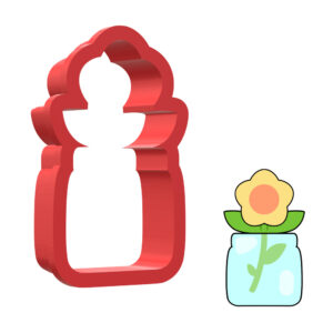Mason Jar Flower 3D Cookie Cutter