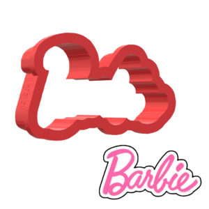 Barbie Text Cursive 3D Cookie Cutter