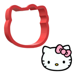 Hello Kitty Face Normal Bow 3D Cookie Cutter