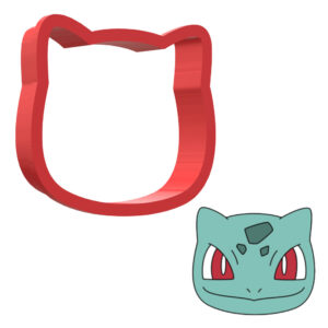 Bulbasaur Face Pokemon 3D Cookie Cutter