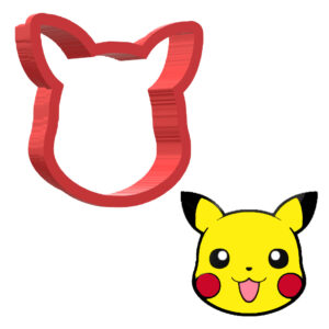 Pikachu Pokemon Face 3D Cookie Cutter
