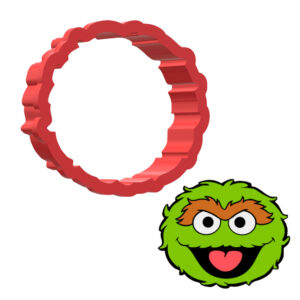 Oscar The Grouch Face Sesame Street 3D Cookie Cutter - STL File Digital Download