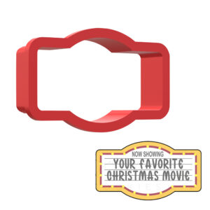 Movie Billboard Plaque 3D Cookie Cutter