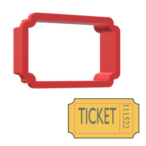Ticket 3D Cookie Cutter