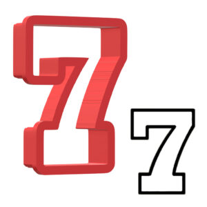 Number 7 3D Cookie Cutter - STL File Digital Download