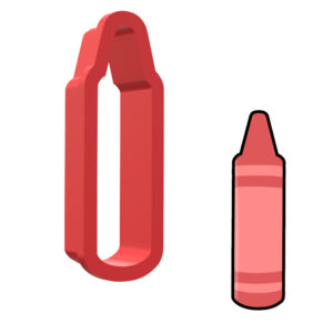 Crayon 3D Cookie Cutter - STL File Digital Download