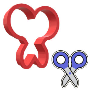 Scissors 3D Cookie Cutter - STL File Digital Download