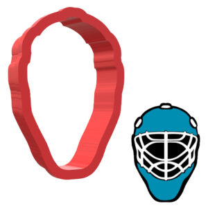 Hockey Goalie Mask 3D Cookie Cutter - STL File Digital Download