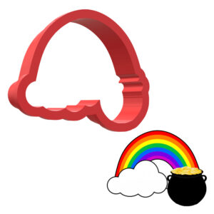 Rainbow Cloud Gold 3D Cookie Cutter - STL File Digital Download