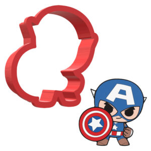 Captain America Mini 3D Cookie Cutter - STL File Digital Download