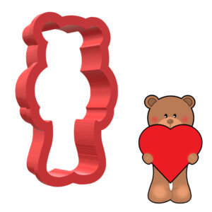 Bear Holding Heart 3D Cookie Cutter - STL File Digital Download