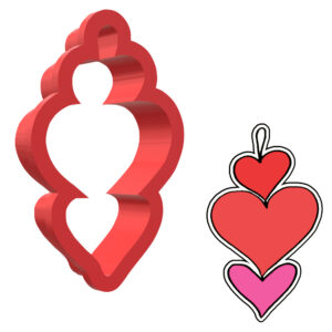 Heart Ornament 3D Cookie Cutter - STL File Digital Download