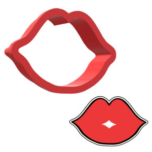 Lips Kiss 3D Cookie Cutter - STL File Digital Download