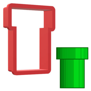 Green Tube 3D Cookie Cutter - STL File Digital Download