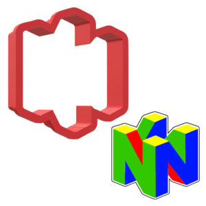 N64 Logo 3D Cookie Cutter - STL File Digital Download