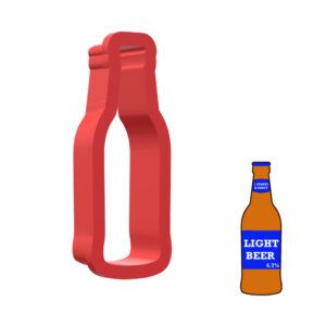 Beer Bottle 3D Cookie Cutter - STL File Digital Download