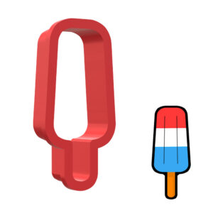 Red White Blue Popsicle 3D Cookie Cutter - STL File Digital Download