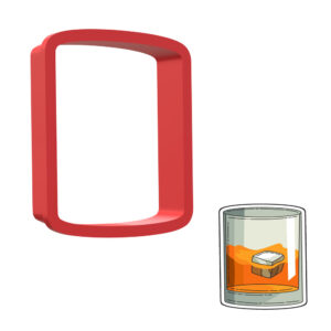 Whiskey Glass 3D Cookie Cutter - STL File Digital Download