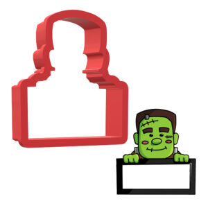 Frankenstein Name Plaque Rectangle 3D Cookie Cutter - STL File Digital Download