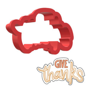 Give Thanks 3D Cookie Cutter - STL File Digital Download