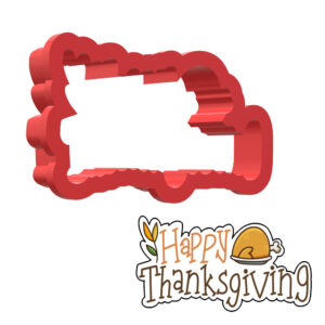 Happy Thanksgiving with Turkey 3D Cookie Cutter - STL File Digital Download