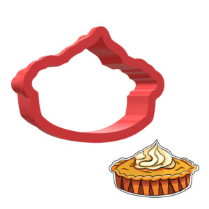 Pie with Cream 3D Cookie Cutter