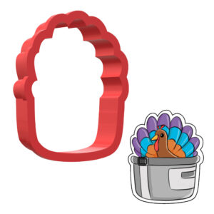 Turkey in Pot 3D Cookie Cutter - STL File Digital Download