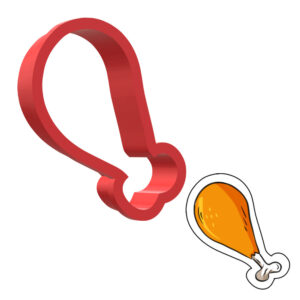 Turkey Leg 3D Cookie Cutter - STL File Digital Download