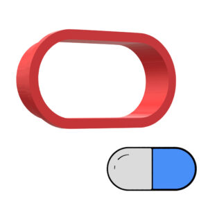 Pill Capsule 3D Cookie Cutter - STL File Digital Download