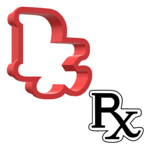 RX 3D Cookie Cutter - STL File Digital Download