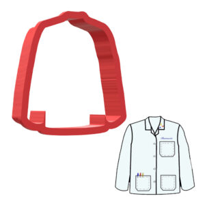 Short Lab Coat 3D Cookie Cutter - STL File Digital Download