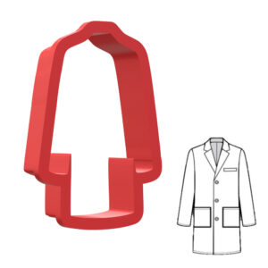 Long Lab Coat 3D Cookie Cutter - STL File Digital Download